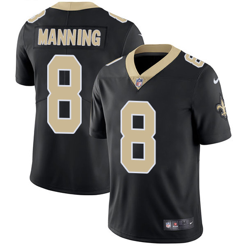 Nike Saints #8 Archie Manning Black Team Color Men's Stitched NFL Vapor Untouchable Limited Jersey